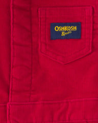 Baby Boy Corduroy Long-Sleeve Jumpsuit - Red