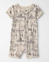 Baby Organic Cotton 1-Piece Pajama in Stars Stripes and Sights