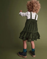 Toddler Girl Ruffle Skirtall - Olive