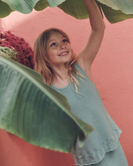 Girls 2-Piece Organic Cotton Knit Top & Short Set