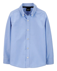 Boys Uniform Button-Front Shirt - Blue