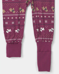 Baby 1-Piece Fair Isle PurelySoft™ Snug Fit Pajama - Burgundy