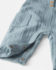 Baby Boy Organic Cotton Gauze Overall