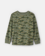 Boys Camo Long-Sleeve T-Shirt - Green