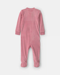 Baby Girl 1-Piece Icon 2-Way Zip DreamPlush Snug Fit Footed Pajama - Pink