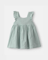 Baby Girl Ruffle-Sleeve Dress - Green