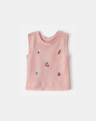 Baby Girl Summer Icon Tank Top - Pink