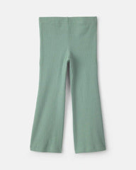 Toddler Girl Cotton Pull-On Stretch Flare Leggings - Green