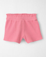Baby Girl 2-Piece Organic Cotton Waffle Knit Top & Short Set