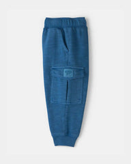 Baby Boy French Terry Cargo Knit Joggers - Blue