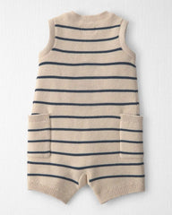 Baby Organic Cotton Knit Romper in Stripes