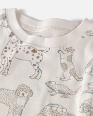 Baby 2-Piece Organic Cotton Ribbed Pajama Set in Pet Print