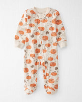 Baby Organic Cotton Sleep & Play Pajamas in Harvest Pumpkins