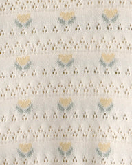 Baby Girl Organic Cotton Sweater Set in Honey Floral Print