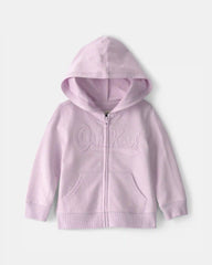 Baby Girl OshKosh Logo Zip-Up Hoodie - Purple