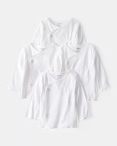 Baby 4-Pack Long-Sleeve Side-Snap Tees - White