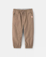 Toddler Boy Poplin Joggers - Khaki