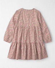 Girls Organic Cotton Dobby Dress in Floral