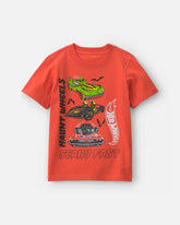 Toddler Boy 'Haunt Wheels' Car Halloween Graphic Tee - Orange