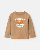 Toddler Boy 'Sunday Waffle Club' Long-Sleeve Graphic Tee - Brown