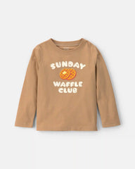 Toddler Boy 'Sunday Waffle Club' Long-Sleeve Graphic Tee - Brown