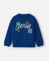 Toddler Boy 'OshKosh' French Terry Pullover Sweatshirt - Blue