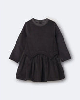 Toddler Girl Long-Sleeve Drop-Waist Dress - Dark Grey