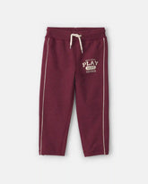 Toddler Boy 'Let's Play' French Terry Joggers - Burgundy