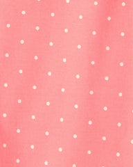 Girls Strawberry 100% Cotton Snug Fit 4-Piece Pajama Set - Green/Pink
