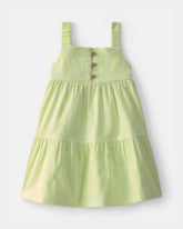 Baby Girl Tiered Dress - Green