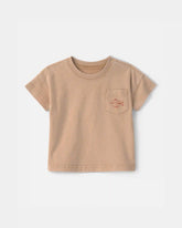 Baby Boy Fish Pocket Tee - Brown