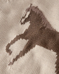 Toddler Organic Cotton Horse Sweater Knit Pullover