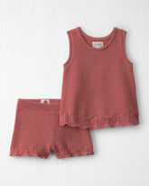 Toddler Girl 2-Piece Organic Cotton Knit Top & Short Set