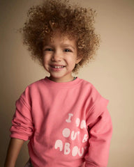 Toddler Girl 'Out & About' Double Layer Pullover Sweatshirt - Pink