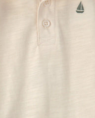 Baby Boy 2-Piece Polo Shirt & Short Set - Cream/Green