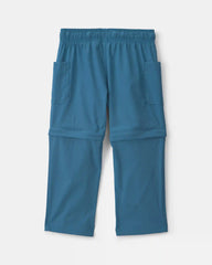 Toddler Boy 2-in-1 Poplin Zip-Off Pants - Blue