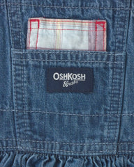 Baby Girl Chambray Denim Skirtall - Medium Wash