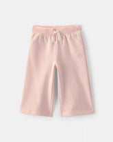 Baby Girl French Terry Drawstring Pants - Pink
