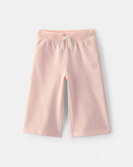 Baby Girl French Terry Drawstring Pants - Pink