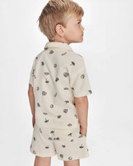 Boys Beach Pocket Shorts - Black/Ivory
