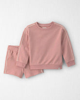 Toddler Girl 2-Piece Organic Cotton French Terry Pullover & Short Set