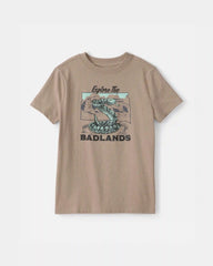 Boys Badlands Snake Graphic Tee - Brown