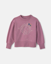 Toddler Girl 'OshKosh' French Terry Pullover Sweatshirt - Purple
