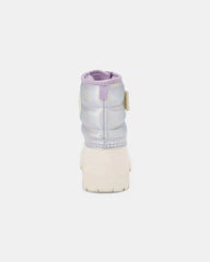 Toddler Girl Metallic Snow Boots - Cream/Purple
