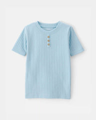 Toddler Boy Rib Snug Fit 2-Piece Pajama Set - Blue