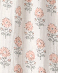 Baby Girl Organic Cotton Gauze Jumpsuit in Rosebud Petal Print