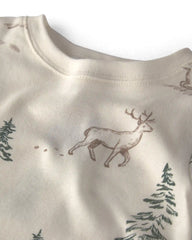 Baby 2-Piece Organic Cotton Pajamas in Reindeer Forest