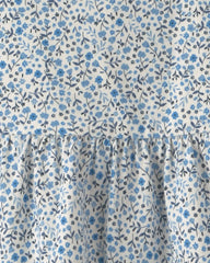 Toddler Girl Organic Cotton Tiered Dress in Meadow Bloom