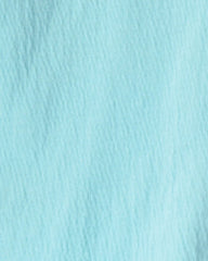 Girls Floral Embroidered Gauze Shorts - Blue