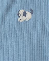 Baby Boy Dog Cotton Snap Sleep & Play Pajamas - Blue